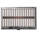 Gray Stripes Business Card Case