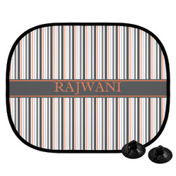 Gray Stripes Car Side Window Sun Shade (Personalized)