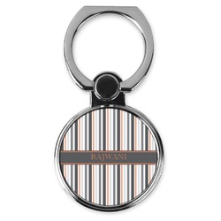 Gray Stripes Cell Phone Ring Stand & Holder (Personalized)