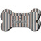 Gray Stripes Ceramic Flat Ornament - Bone Front & Back Double Print