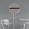 Gray Stripes Clear Plastic 7" Stir Stick - Round - Main