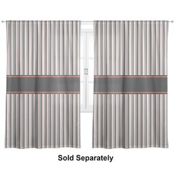 Gray Stripes Curtain Panel - Custom Size