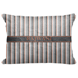 Gray Stripes Decorative Baby Pillowcase - 16"x12" w/ Name or Text