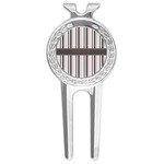 Gray Stripes Golf Divot Tool & Ball Marker (Personalized)