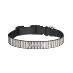 Gray Stripes Dog Collar - Small (Personalized)