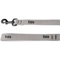 Gray Stripes Deluxe Dog Leash - 4 ft (Personalized)