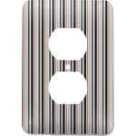 Gray Stripes Electric Outlet Plate