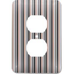 Gray Stripes Electric Outlet Plate