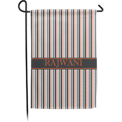 Gray Stripes Garden Flag (Personalized)