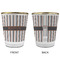 Gray Stripes Glass Shot Glass - with gold rim - APPROVAL