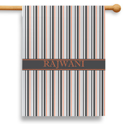 Gray Stripes 28" House Flag - Single Sided (Personalized)