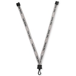 Gray Stripes Lanyard (Personalized)