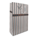 Gray Stripes Large Gift Bag (Personalized)