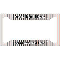Gray Stripes License Plate Frame (Personalized)