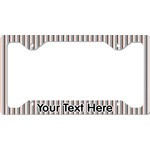 Gray Stripes License Plate Frame - Style C (Personalized)