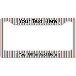 Gray Stripes License Plate Frame - Style B (Personalized)