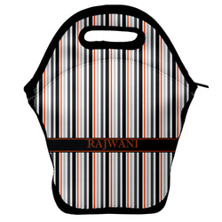 Gray Stripes Lunch Bag w/ Name or Text