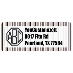 Gray Stripes Return Address Labels (Personalized)