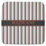 Gray Stripes Memory Foam Bath Mat - 48"x48" (Personalized)