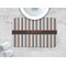 Gray Stripes Memory Foam Bath Mat - LIFESTYLE 34x21