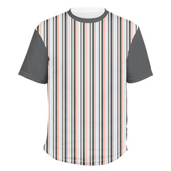 Gray Stripes Men's Crew T-Shirt - X Large