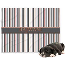 Gray Stripes Dog Blanket - Regular (Personalized)