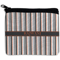 Gray Stripes Rectangular Coin Purse (Personalized)