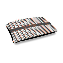 Gray Stripes Outdoor Dog Bed - Medium (Personalized)