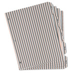 Gray Stripes Binder Tab Divider - Set of 5 (Personalized)