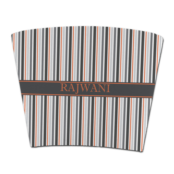 Custom Gray Stripes Party Cup Sleeve - without bottom (Personalized)