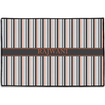 Gray Stripes Door Mat - 36"x24" (Personalized)