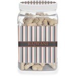 Gray Stripes Dog Treat Jar (Personalized)