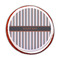 Gray Stripes Printed Icing Circle - Medium - On Cookie