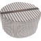 Gray Stripes Round Pouf Ottoman (Top)