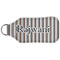 Gray Stripes Sanitizer Holder Keychain - Large (Back)