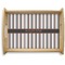 Gray Stripes Serving Tray Wood Large - Main