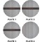 Gray Stripes Set of Appetizer / Dessert Plates (Approval)