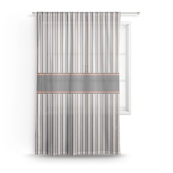Gray Stripes Sheer Curtain - 50"x84"