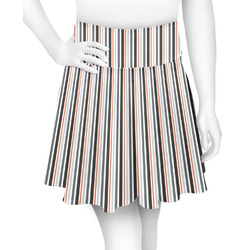 Gray Stripes Skater Skirt - Medium