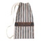 Gray Stripes Small Laundry Bag - Front View