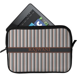 Gray Stripes Tablet Case / Sleeve - Small (Personalized)