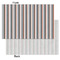 Gray Stripes Tissue Paper - Heavyweight - Small - Front & Back