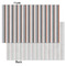 Gray Stripes Tissue Paper - Lightweight - Small - Front & Back