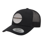 Gray Stripes Trucker Hat - Black (Personalized)