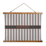 Gray Stripes Wall Hanging Tapestry - Wide (Personalized)