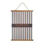 Gray Stripes Wall Hanging Tapestry - Tall (Personalized)