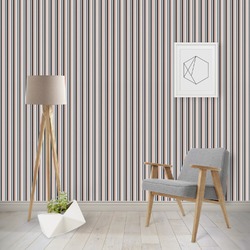Gray Stripes Wallpaper & Surface Covering (Peel & Stick - Repositionable)