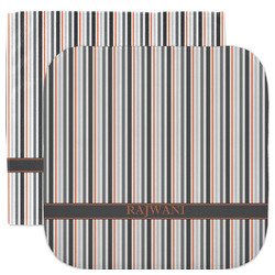 Gray Stripes Facecloth / Wash Cloth (Personalized)