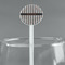 Gray Stripes White Plastic 5.5" Stir Stick - Round - Main