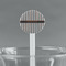 Gray Stripes White Plastic 7" Stir Stick - Round - Main